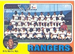1975 Topps Baseball Cards      511     Texas Rangers CL/Billy Martin